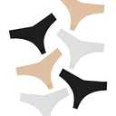 DEANGELMON Seamless Thongs for Women No Show Thong Underwear Women Comfortable Multiple Pack (M)