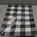 Black and White Plastic Placemats Set of 6 Check Plaid Table Mats Black Buffalo Plaid Place Mats Wipe Clean Washable Table Placemats for Indoor Outdoor Heat Resistant Kitchen Dining Table