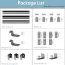 12FT Heavy Duty Box Rail Exterior Barn Door Hardware Kit, Sliding Door Hardware, Outdoor Barn Door Hardware Kit for 2 Doors(Door not Include), 450 lbs Capacity, Silver
