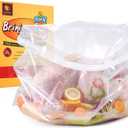 ARATHA Turkey Brining Bags, 26"22", 2 Pack, Double Zip Lock Thicker Brine Bags with 2 Cotton Strings, Extra Large Brining Bag Fits for Turkey, Chicken, Beef, Fish, Lamb, Pork, Holds Up to 35LB