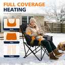 Heated Camping Chair - Oversized Outdoor Folding Chair for Adults