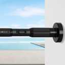 Tension Curtain Rod 41-165" Heavy Duty No Drilling Adjustable Black, 1.26"