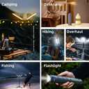 Rechargeable 8000mAh Camping and Work Light with Adjustable Stand 3.4 ft, 3000 Lumen Cordless Work Light Featuring 3 Adjustable Heads, Dimmable Emergency Flashlight with Telescopic Tripod
