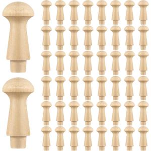50 Pcs Mini Shaker Pegs Wooden Hooks Wall Mounted, Smooth Texture Wood Pegs for Hanging Coat Hat Towel Clothes Wall Organizing Supplies, 0.98 x 0.43 Inch
