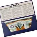 250th Anniversary Collectible $2 Bill | Independence Day 2 Dollar Bill Uncirculated Commemorative Coin Declaration of Independence