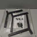 LOOBANI Elevated Dog Bowl Stand: Fits for Bowls Width 8.2"-11" (Without Bowls) Adjustable Width Anti-Slip Raised Dog Bowl Stand Food Feeder for Large Adult, Seniors, Older, Arthritis Dogs Black Large