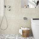 VEELIKE Cream Beige Mosaic Peel and Stick Backsplash for Kitchen Backsplash Tiles Peel and Stick Waterproof Wall Tile Stickers 12''x12'' 6 Sheet Removable Self Stick on Backsplash for Kitchen Bathroom