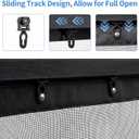 Sliding Garage Door Screen with Track, Magnetic Closure Fiberglass Mesh for 2-Car Garage, Heavy Duty Retractable Screen for Patio French Door, 16x7ft