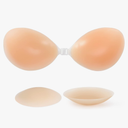 RELIRELIA Women's Sticky Self Adhesive Invisible Strapless Reusable Silicone Push Up Backless Bra / 36A