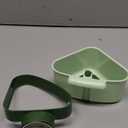 Automatic Dumping Triangular Kitchen Sink Strainer with Suction Cup, Press Design Sink Drain Basket for Vegetables, Fruits, Food Scraps & Storage Rack for Sponges, Soap, Detergent, Space-Saving