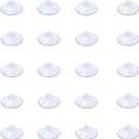 AQUANEAT 20 Packs Suction Cups 0.8 Inch Clear Sucker Pads Without Hook for Glass Home Organization Decoration