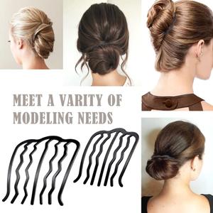 2 Pcs Hair Fork Clip Metal Hair Side Combs Bun Updo Hair Sticks French Twist Hair Tool Bun Hair Pins Clips Grips for Women Girls