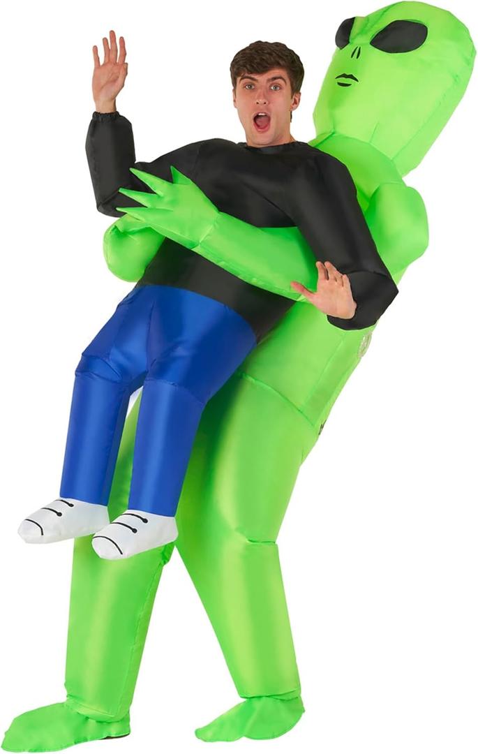 Morph Inflatable Alien Costume Adult, Alien Inflatable Costume Adult, Blow Up Alien Costume Adult, Alien Abduction Costume, Kidnapped By Alien Costume, Halloween Inflatable Costumes Adult Funny