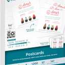 PrintWorks Blank Printable Postcards for Mailing & Printing - 1000 Cards (4.25" x 5.5" Post Card Size) - 4 per Sheet - 250 Sheets (8.5 x 11) - Made in the USA - No Envelope Needed - White (04299)