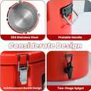 20L/5Gal Insulated Beverage Dispenser, Ice & Hot Drink Dispenser with Spout Spigot and Portable Handles,Thermal Hot and Cold Drink Server Dispenser for Restaurant Drink Shop