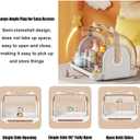 Baby Bottle Drying Rack Storage with 3 Brush, Nursing Bottle Storage Box Organizer with Cover, Portable Kitchen Cabinet Organizer, Durable countertop Dryer (Orange)