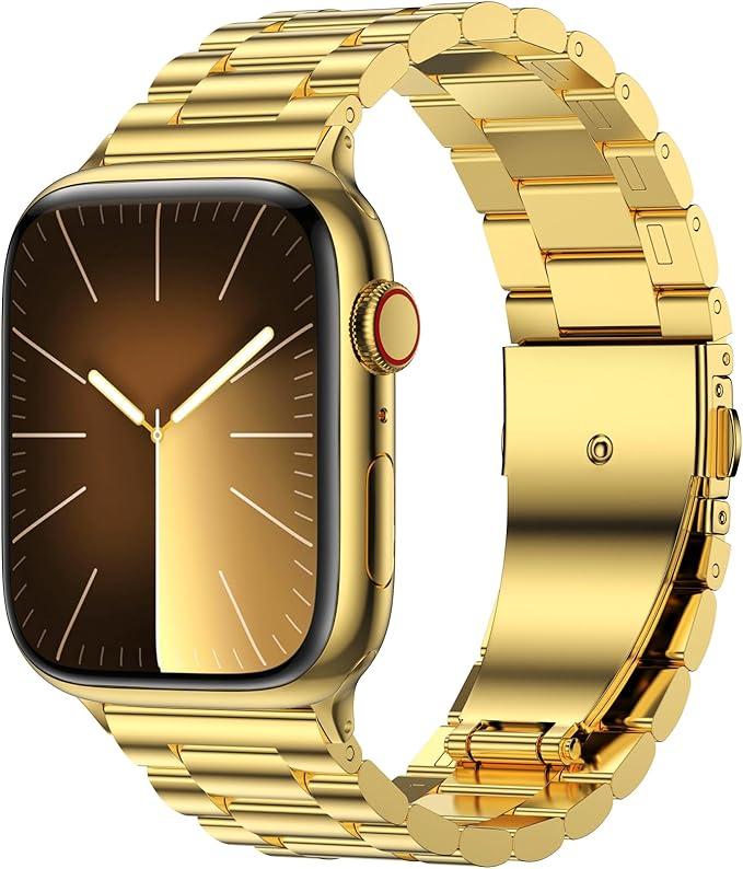 Metal Band Compatible with Apple Watch 49mm 46mm 45mm 44mm 42mm 41mm 38mm, Stainless Steel Watchband Suitable for iWatch Ultra Series 10 9 8 7 6 5 4 3 2 1 SE