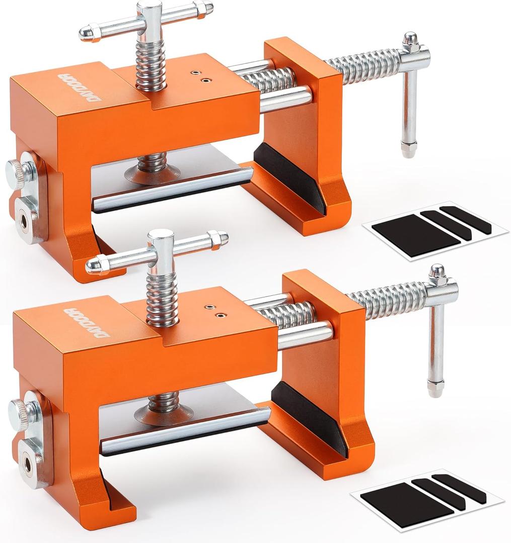 DAYDOOR Cabinet Clamps, Cabinet Face Frame Installation Clamps, Cabinet Alignment Tool for Woodworking, 2 Pack, Orange (Orange-2 Pack)