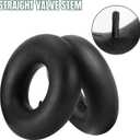 15x6.00-6" Inner Tube with Straight Valve Stem (2-Pack) - Heavy Duty Replacement Tire Tubes for Lawn Mower, Snow Blower, Riding Mowers, ATVs, Golf Carts