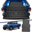 Truck Bed Mat Compatible with 2020-2026 Jeep Gladiator JT Bed Mat Tailgate Liner TPE Replacement for 2020 2021 2022 2023 2024 2025 2026 Jeep Gladiator Accessories(Truck Bed Liner+Tailgate Mat)