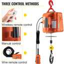 VEVOR 3in1 Electric Hoist Winch, 1500W Portable Electric Winch, 110V Power Winch Crane, 25ft Lifting Height, Overload Protection for Lifting
