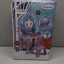 Toddler Frozen Vanity Table and Chair, Girls Magic Makeup Set with Mirror and Lights & Music, Kids Pretend Play Toys for 2 3 4 5 Year Old Girl Princess Dress Playset Birthday Easter Gifts Ages 2-4 3-5