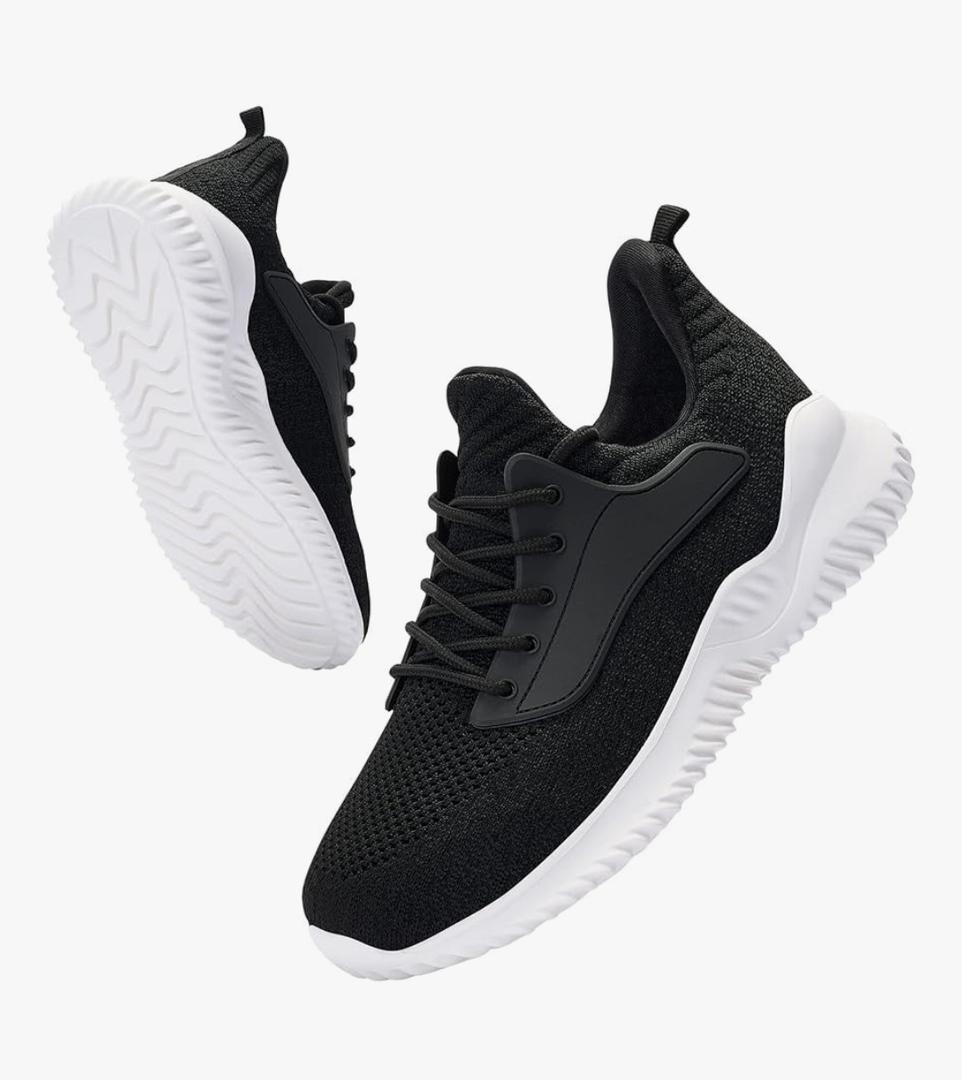 Womens Tennis Shoes Walking Sneakers - Memory Foam Running Slip On Gym Athletic Workout Nursing Comfort Work Shoe Lightweight Black 40