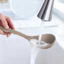 GreenPan Silicone Solid Spoon, Mixing Stirring Serving, Cooking Kitchen Utensil, Flexible Rubber Nonstick Cookware, Rigid Steel Core, Heat-Resistant, Anti-Slip Handle, BPA-Free, Dishwasher Safe, Taupe