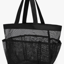 Mesh Shower Tote Bag, Portable Beach & Gym Organizer with Multiple Pockets, Lightweight Nylon Wash Bag for Toiletries