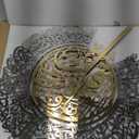 BoiCkyo Stainless Steel Islamic Wall Art with High Gloss Finish - Handmade Arabic Calligraphy Quran Verses for Muslim Home, Living Room & Pray Room Wall Decor, Eid Ramadan Gift for Families (Silver+Gold)