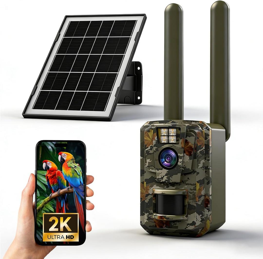 Trail Camera, 4G Cellular Trail Camera with Built-in SIM Card, 64MP Photo & 1296P HD Video, Mini Game Camera with Night Vision 0.1s Trigger Time, Motion Activated Waterproof IP66