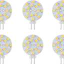 12V G4 LED Bulb 3W Bi-Pin LED Disc Light Bulb 20-30 Watt Equivalent Daylight White 6000K for Puck Lights in RV Trailers Campers Automotive Marine Landscape Lighting 6pcs