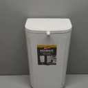 Glad Roomate Under Counter Waste Bin | Space Saving Small Trash Can for Kitchen Cabinet, Bathroom or Office | Dual Lid for Ease of Opening, 12 Liter, White