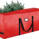 BALEINE 7.5 ft Christmas Tree Storage Bag, Heavy Duty Extra Large Artificial Christmas Tree Bag with Reinforced Handles and Dual Zippers Wide Opening (Red, 7.5 ft)