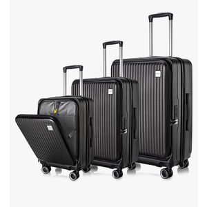 Luggage Sets 1 Piece, ABS Lightweight 20in/24in/28in Luggage, Expandable Carry On Suitcase Set with TSA Lock & Double Wheels, Front Open Hardshell Luggage Sets (Black) Only One