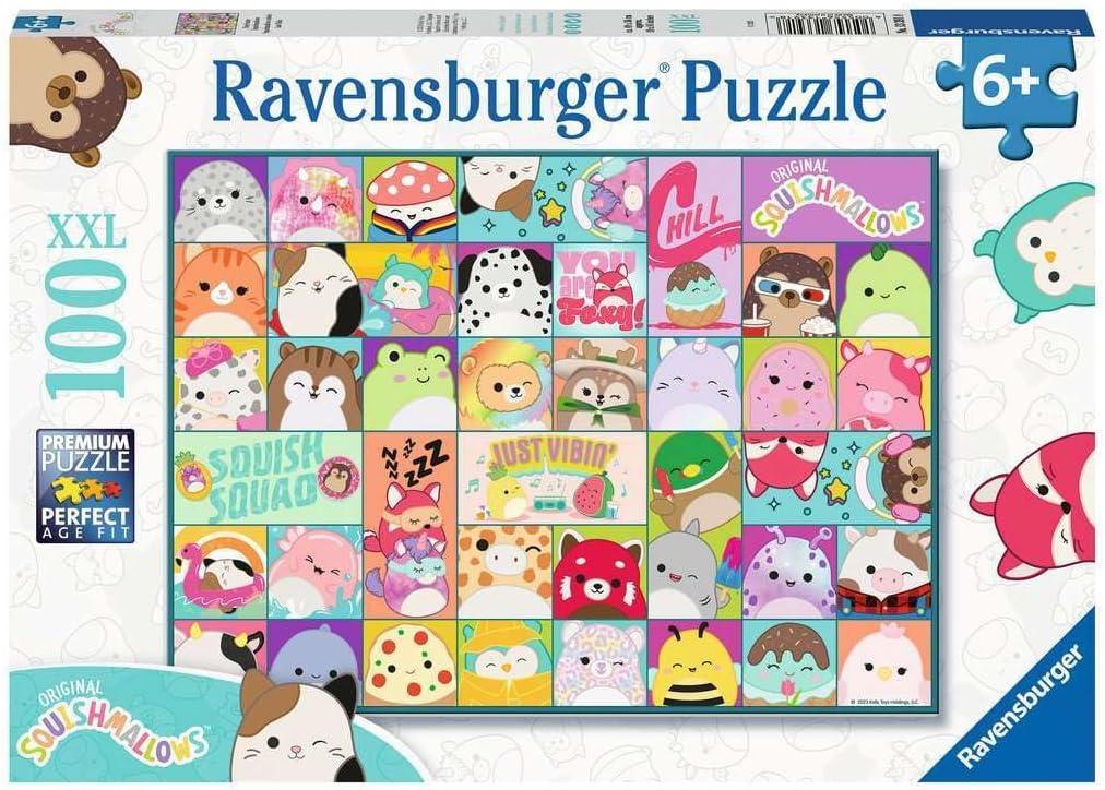 Ravensburger Kinderpuzzle 13391 - Viele bunte Squishmallows - 100 Teile Squishmallows Puzzle fr Kinder ab 6 Jahren