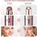 Facial Hair Removal for Women, Electric Painless Rechargeable Facial Hair Remover for Face, Lip, Chin with 2 x Replacement Heads