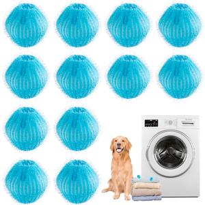 12 PCS Pet Hair Remover for Laundry, Reusable Dog & Cat Hair Catcher for Clothes, Bedding & Washer, Safe on Fabrics, Easy to Use