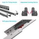 22 Inch 6 Pair Undermount Soft Close Drawer Slides Full Extension Drawer Glides Runners with 3D Locking Device for Frameless Cabinet