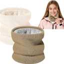 Winter Neck Warmer Gaiter: Windproof Thick Fleece Lined Warm Neck Scarf for Skiing Cycling Snowboarding for Men Women (One Size, Beige, Khaki)