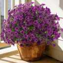 Grunyia 20 Bundles Artificial Flowers for Outdoors, UV Resistant Fake Plants Flowers Greenery Shrubs Plants for Decoration Outside Plants Hanging Planter Home Garden Decor (Purple)