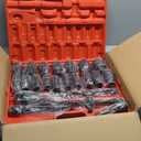 3/4 Inch Drive Deep Impact Socket Set, 21 Pieces, 6 Point, Metric Sizes (19mm to 50mm) with Adapters and Quick Release Ratchet Wrench, Heavy-Duty Cr-Mo Steel, Storage Case
