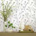 RoomMates RMK11675WP Black & White Twigs Peel and Stick Wallpaper
