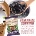 Fusion Select Tapioca Pearl - Brown Sugar Flavor Quick Cook Tapioca, DIY Boba for Boba Tea Ready in 5 Minutes, Boba pearls, Bubble Tea Pearl s, Milk Tea Toppings (3 Packs) (EXP 07/01/26)