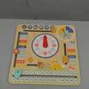 TOOKYLAND Kids Daily Calendar Montessori Educational Wooden Learning Toys My Calendar Clock Wooden Toys for Toddler Kids