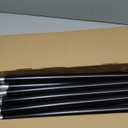 Extra Long Curtain Rods for Windows 240 Inches, Adjustable Black Curtain Rod for Outdoor 1 Inch Heavy Duty Modern Window Rods with Aluminum End Caps for Farmhouse Kitchen Bedroom Living Room (30"-240")