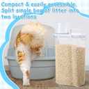 Teenyyou 2 Pcs Cat Litter Storage Container with Airtight Lid and Handle Cat Litter Storage Bin with Spout Sealable Heavy Duty Bucket