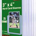 360pt 3"x4" Hard Card Sleeves - 25Pcs Hard Plastic Top Loaders Card Sleeves for Trading Cards, Top Loader Card Holder Fit for Thick Baseball, Basketball, Hockey, Football, Games and Memorbilia Cards