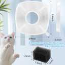 15+15 Pack Cat Water Fountain Filters, Pet Water Fountain Filters Replacement for Dog/Cat Stainless Steel Fountain PLWF005/PLWF115/PLWF105, 7 Months Set to Keep Drinking Fresh