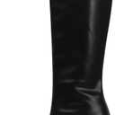 Lovee Cosee Knee High Boots for Women Square Toe Chunky Heeled Boots with Side Zipper Fashion Dress Elastic Tall Boots (7, Black)